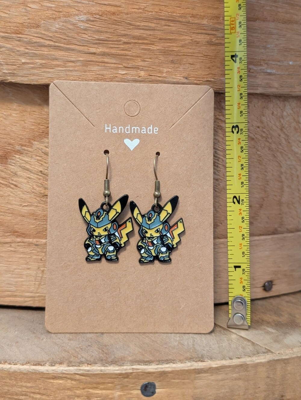 Anime Pokemon Pikachu Enamel Metal Earrings NEW